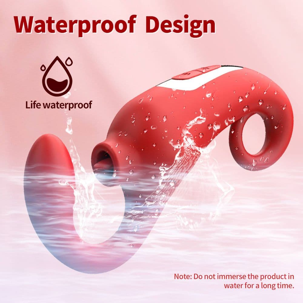 Stimolatore vaginale vibratore clitorideo in silicone ricaricabile USB con lingua in Succhia clitoride Kondorama - Martinsicuro, commercioVirtuoso.it