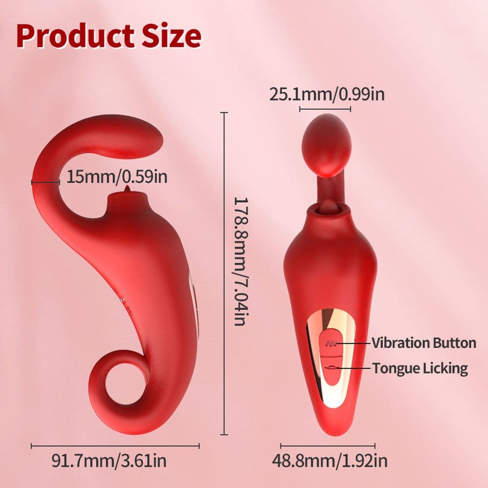 Stimolatore vaginale vibratore clitorideo in silicone ricaricabile USB con lingua in Succhia clitoride Kondorama - Martinsicuro, commercioVirtuoso.it