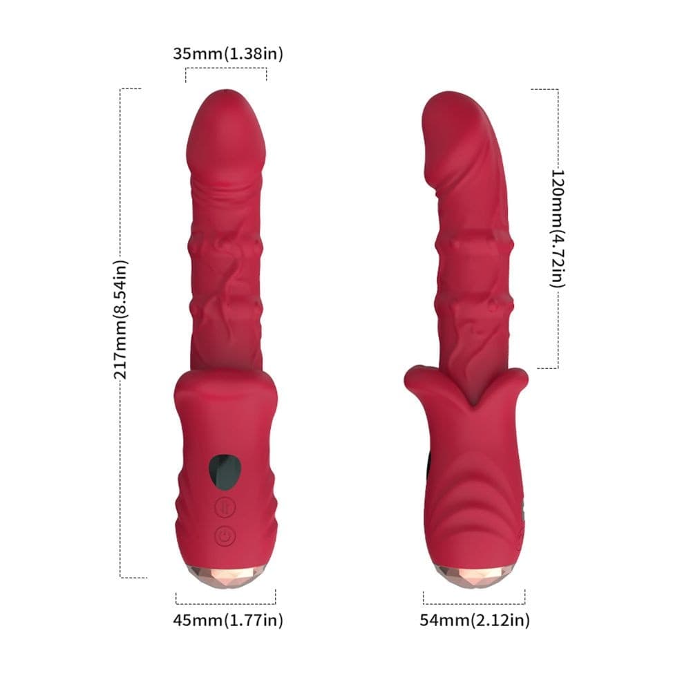 Vibratore realistico di design per il punto G silenzioso in silicone rosso ricaricabile USB in Vibratori Rabbit Kondorama - Martinsicuro, commercioVirtuoso.it