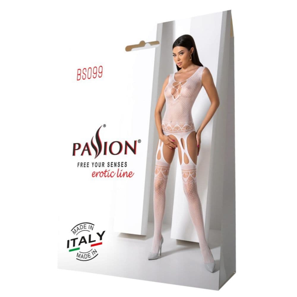 PASSION tutina catsuit intima bianca sexy lingerie BS099 white taglia unica in Completi intimi Kondorama - Martinsicuro, commercioVirtuoso.it