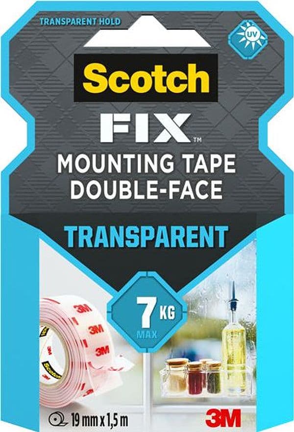 Nastro biadesivo Scotch FIX 19MMX1,5MT trasparente ScotchÂ®