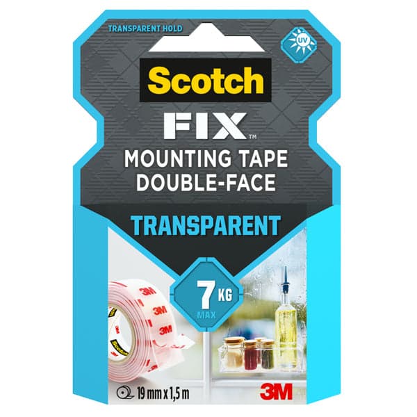 Nastro biadesivo Scotch FIX 19MMX1,5MT trasparente ScotchÂ®