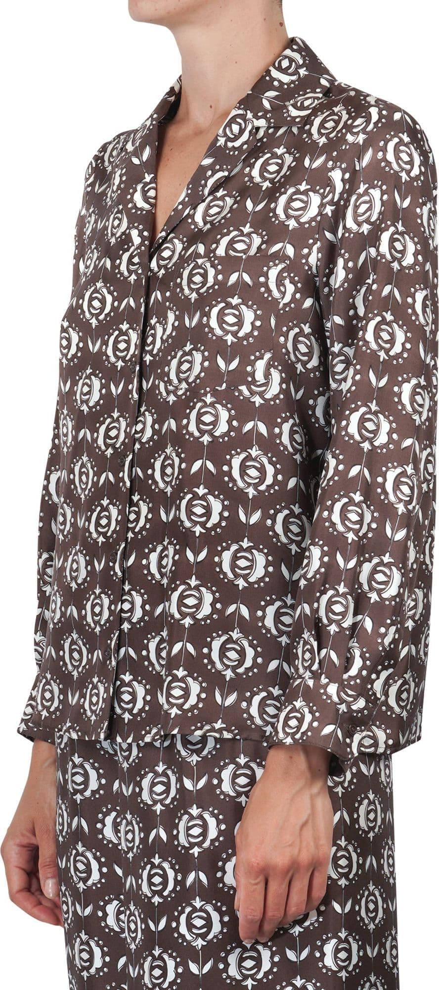WEEKEND MAXMARA Weekend MaxMara - Camicia - 460886 - Marrone/Bianco da donna in Bluse e camicie Drestige - Casamassima, commercioVirtuoso.it