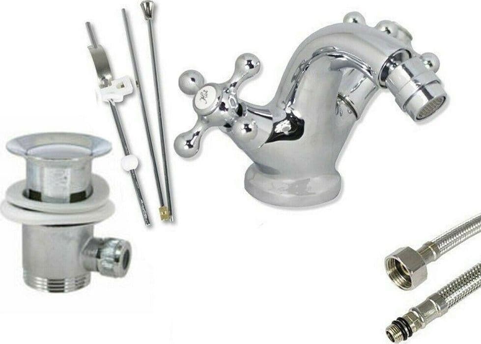 RUBINETTO BIDET MISCELATORE DOPPIO COMANDO MONOFORO BAGNO OTTONE CROMATO 52345A in Rubinetti per bidet Trade Shop italia - Napoli, commercioVirtuoso.it