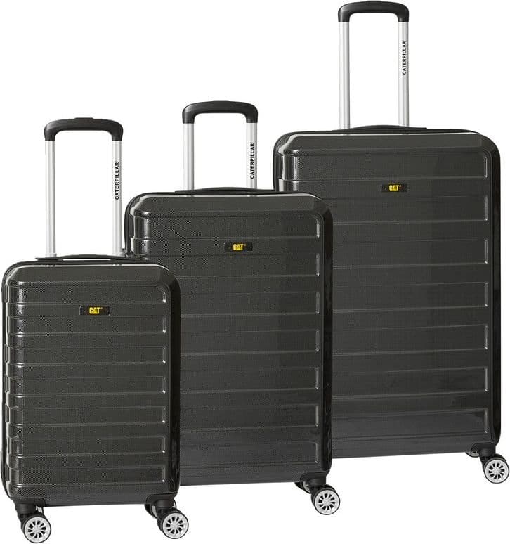 Caterpillar Set 3 pezzi trolley di misura grande, media e piccola CAT Carbon 4 84777 colore Blac in Valigie 3A Moda Mare Sport - Bellaria Igea Marina, commercioVirtuoso.it