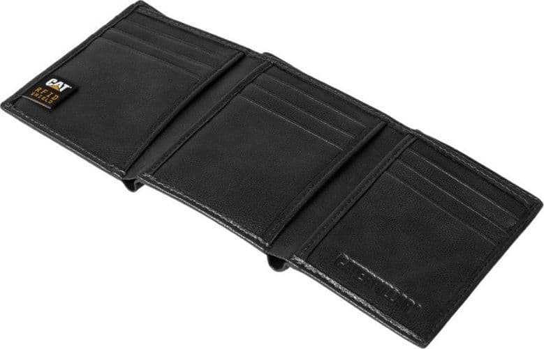 Caterpillar CAT Kenya Tri-fold Leather Wallet 84816 – Black 01 in Portafogli 3A Moda Mare Sport - Bellaria Igea Marina, commercioVirtuoso.it