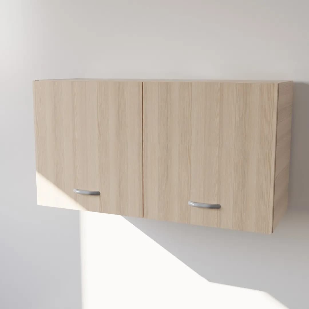 Pensile in Legno Nobilitato di Colore Rovere con Ante altezza 48 cm