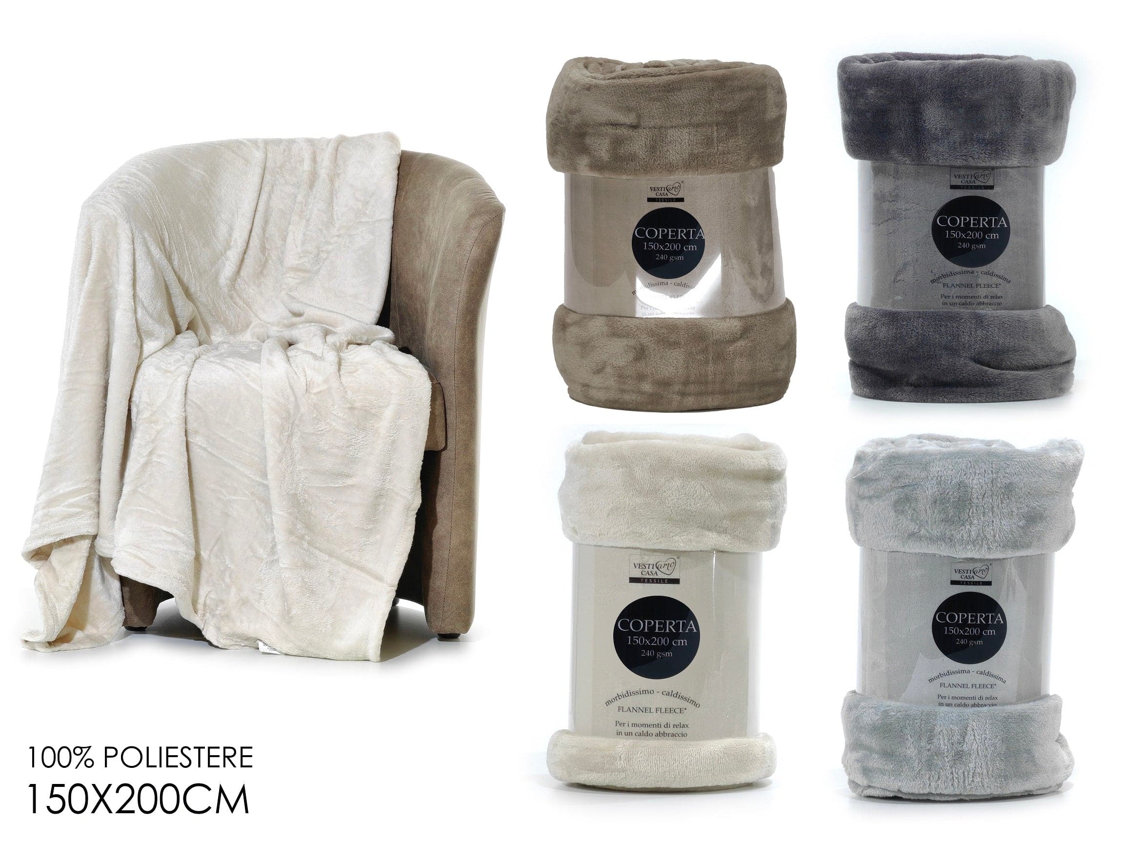 Coperta Flannella Fleece 150x200cm