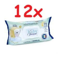 BABY VENERE Salviettine Detergenti delicate ed emollienti - formulazione arricchita con glicerina - profumo VANIGLIA - per pelli sensibili - 12 pacchi da 72 salviettine - 864 salviettine DERMACOTONE in Salviette detergenti Sanitaria Gioia del Bimbo - Villa San Giovanni, commercioVirtuoso.it