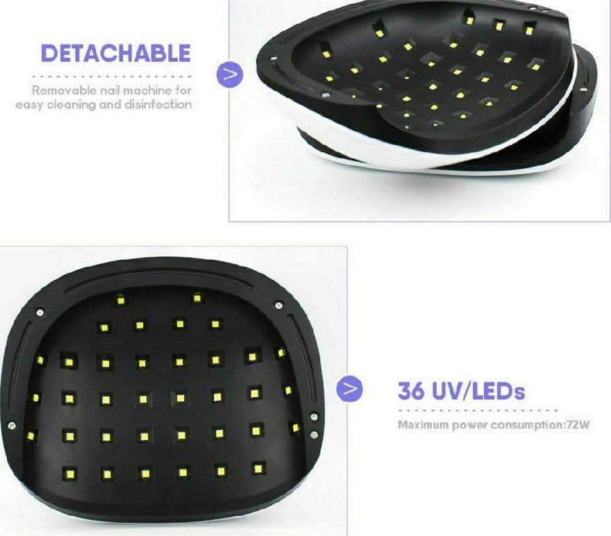 LAMPADA UV A LED PER UNGHIE FORNETTO PROFESSIONALE 72W GEL SEMIPERMANENTE SUN in Asciuga unghie e lampade UV Trade Shop italia - Napoli, commercioVirtuoso.it