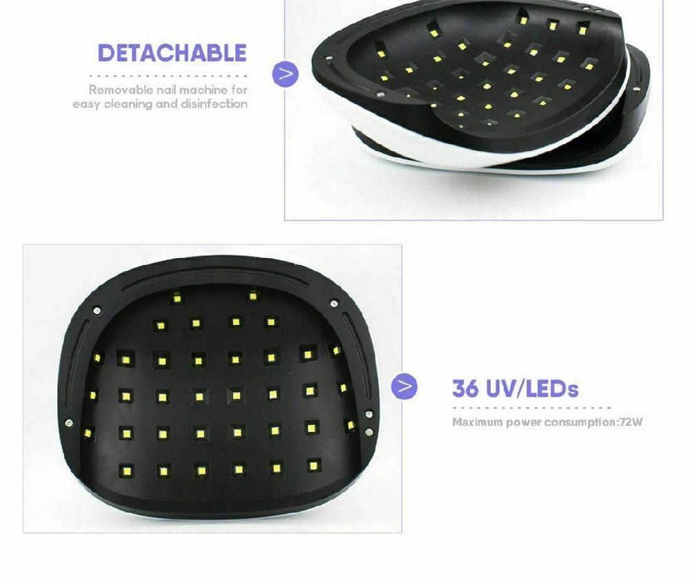 LAMPADA UV A LED PER UNGHIE FORNETTO PROFESSIONALE 72W GEL SEMIPERMANENTE SUN in Asciuga unghie e lampade UV Trade Shop italia - Napoli, commercioVirtuoso.it