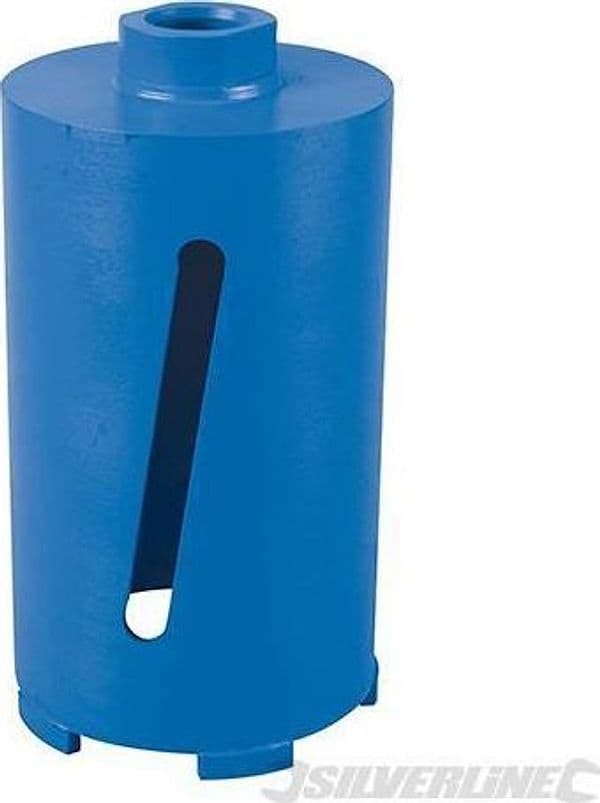 Sega  a tazza con  corona diamantata in acciaio per trapano Silverline – 65 x 150 mm