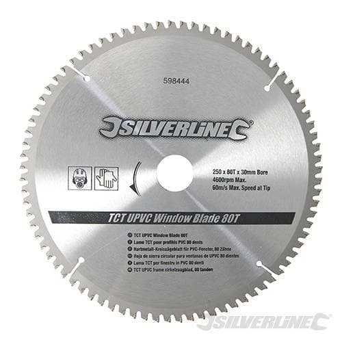 Lama TCT per finestre in PVC 80 denti Silverline in Attacchi Eternal Brico - Ariano Irpino, commercioVirtuoso.it