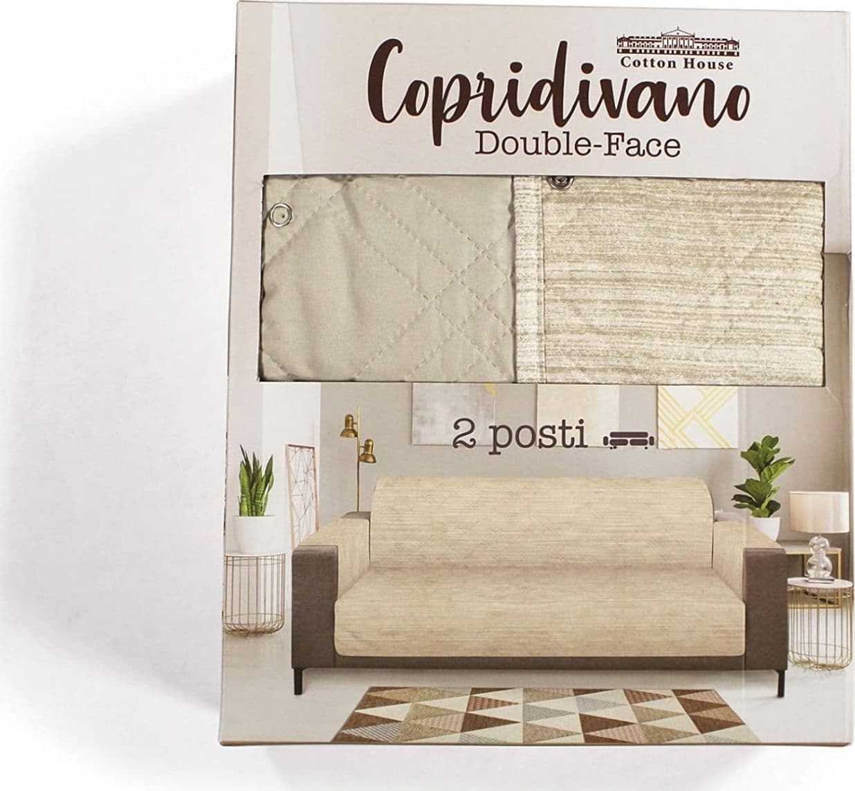 COTTON HOUSE - SALVADIVANO DOUBLE FACE 2 POSTI 125X85CM GHIACCIO in Fodere copridivano Stockdoc - Terni, commercioVirtuoso.it