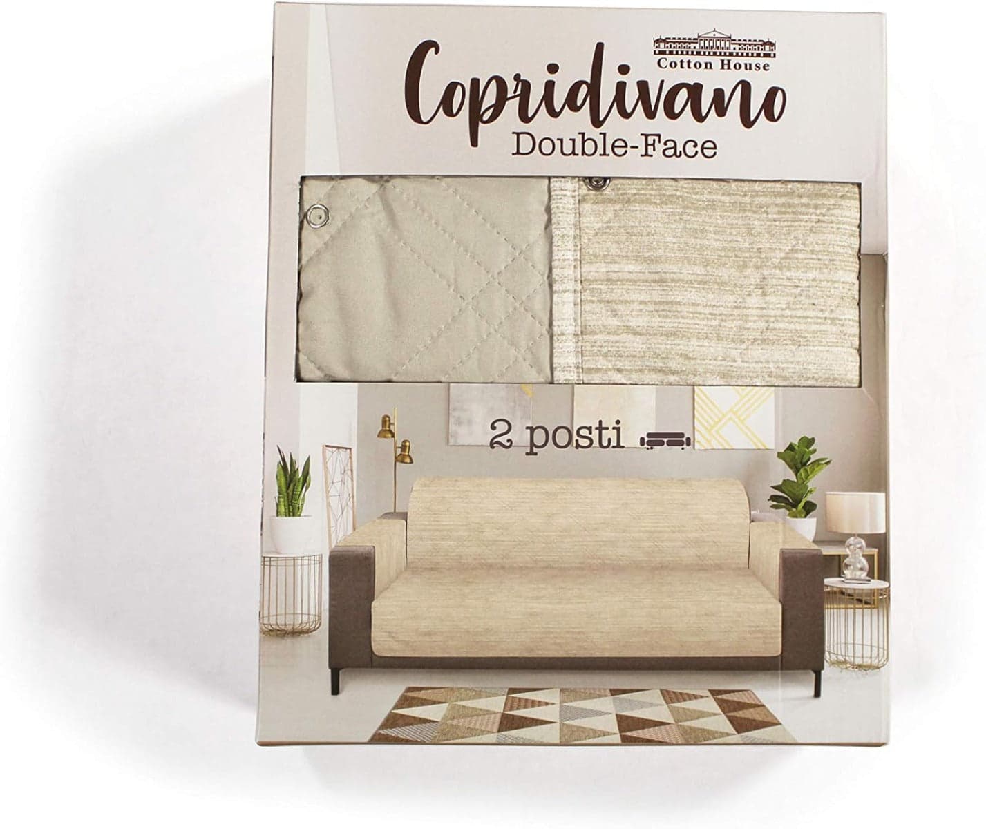 COTTON HOUSE - SALVADIVANO DOUBLE FACE 2 POSTI 125X85CM GHIACCIO in Fodere copridivano Stockdoc - Terni, commercioVirtuoso.it
