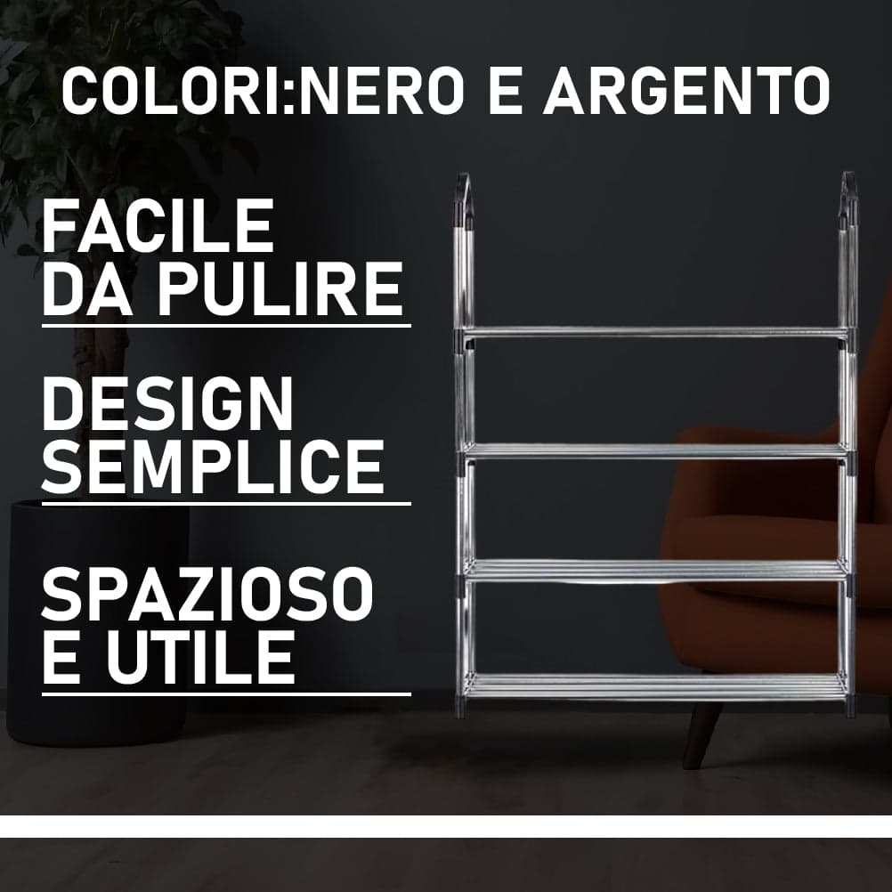 Porta Scarpe 4piani Scarpiera Organizer Scarpe Salvaspazio Casa Lavoro Campeggio in Scaffali portascarpe Danyx - Casoria, commercioVirtuoso.it