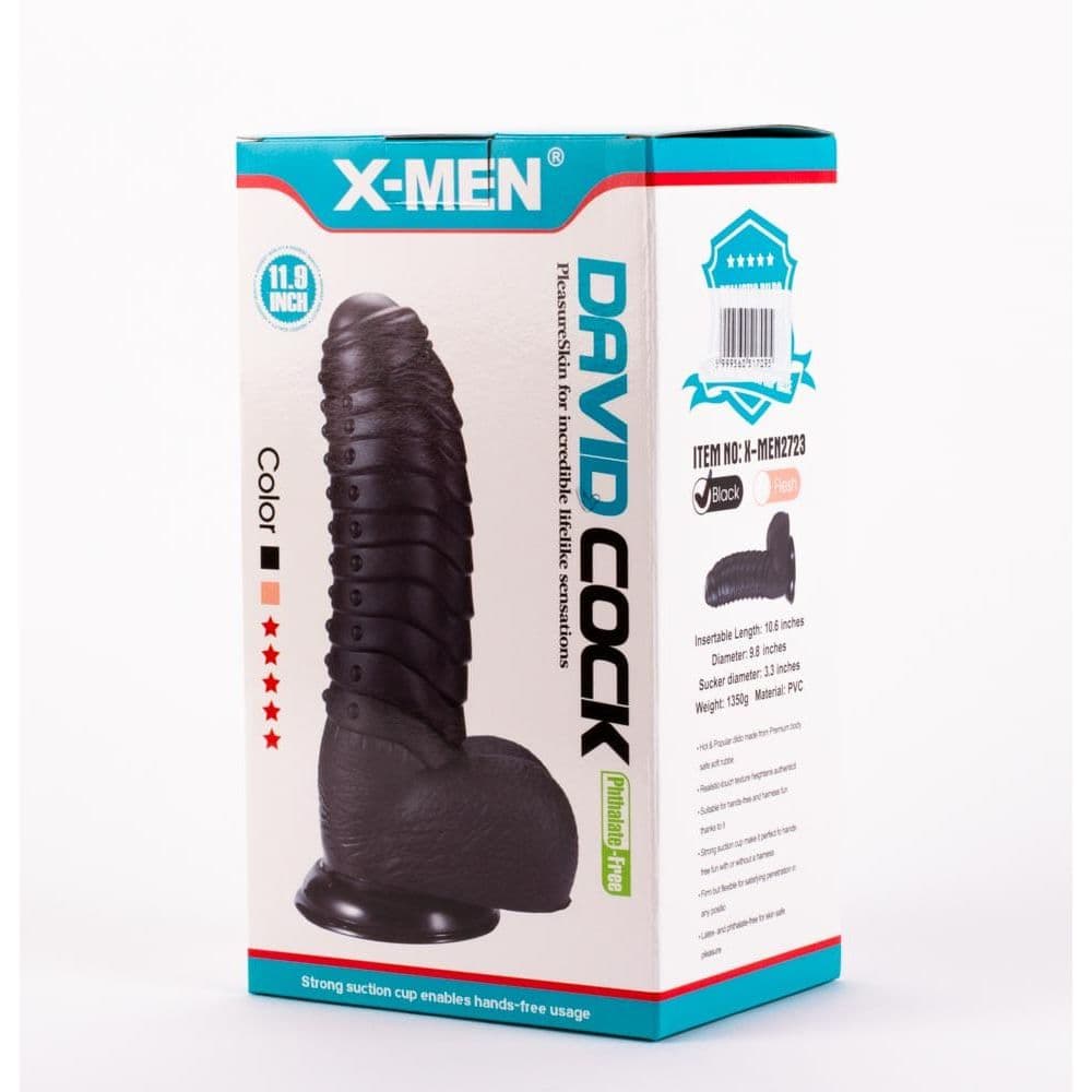 Dildo realistico pene morbido gigante con squame squamato e ventosa 27 cm XXL nero in Kit per massaggi Kondorama - Martinsicuro, commercioVirtuoso.it