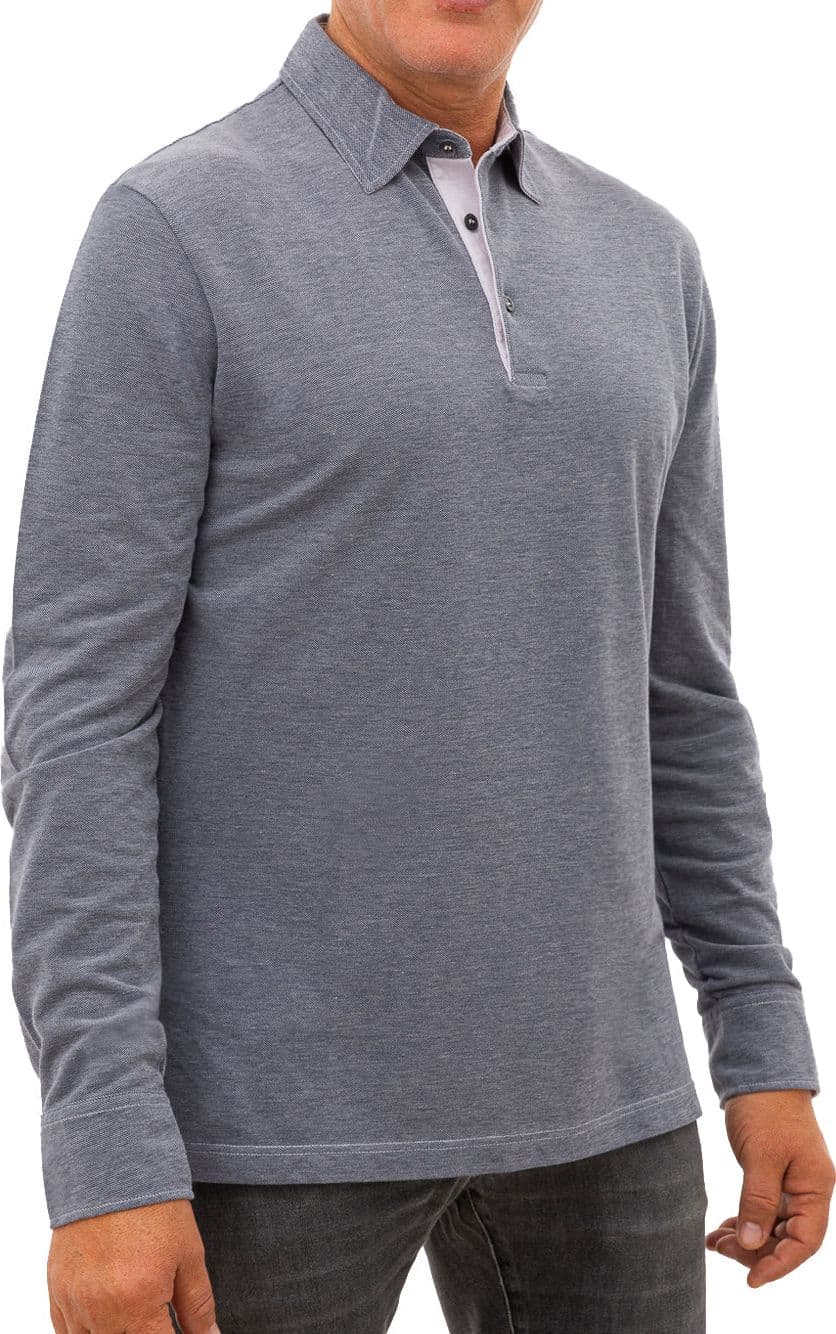 Corneliani Polo Blu a maniche lunghe da uomo in Polo Drestige - Casamassima, commercioVirtuoso.it