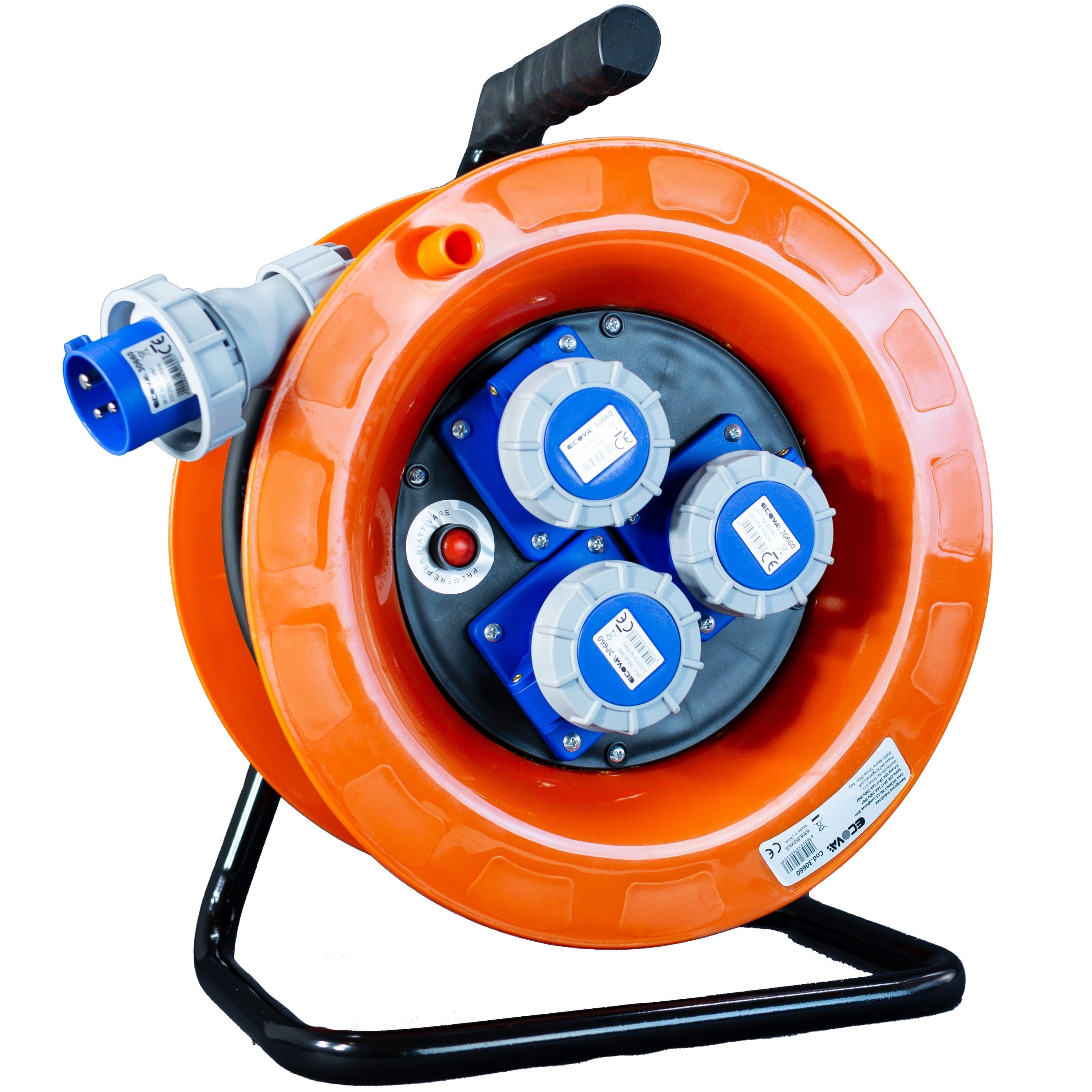 Avvolgicavo industriale IP67 - 3 prese CEE - 30 metri 220V Cavo in Neoprene H07rn-f in Bobine per cavo Elettrowatt - San Severino Marche, commercioVirtuoso.it
