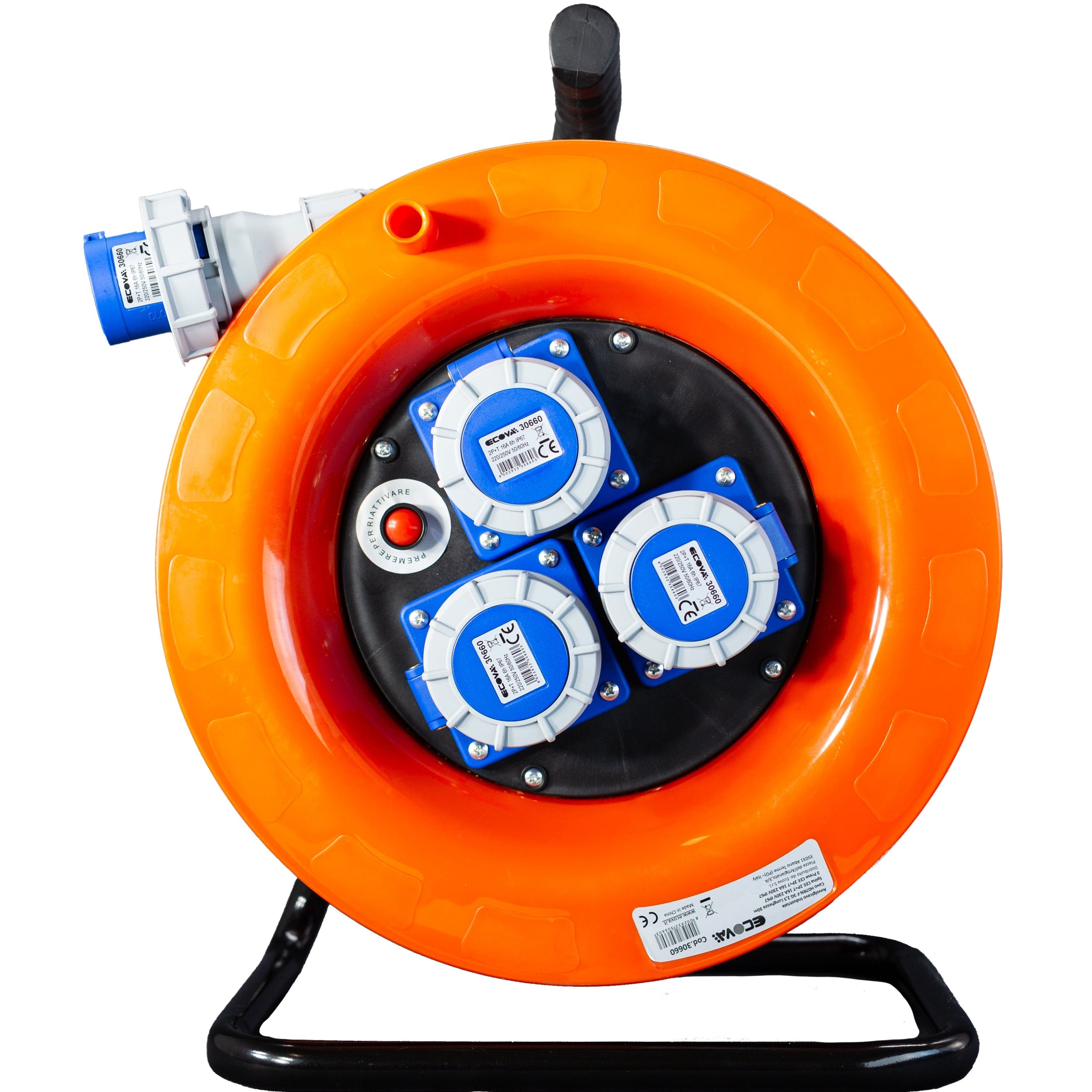 Avvolgicavo industriale IP67 - 3 prese CEE - 30 metri 220V Cavo in Neoprene H07rn-f in Bobine per cavo Elettrowatt - San Severino Marche, commercioVirtuoso.it