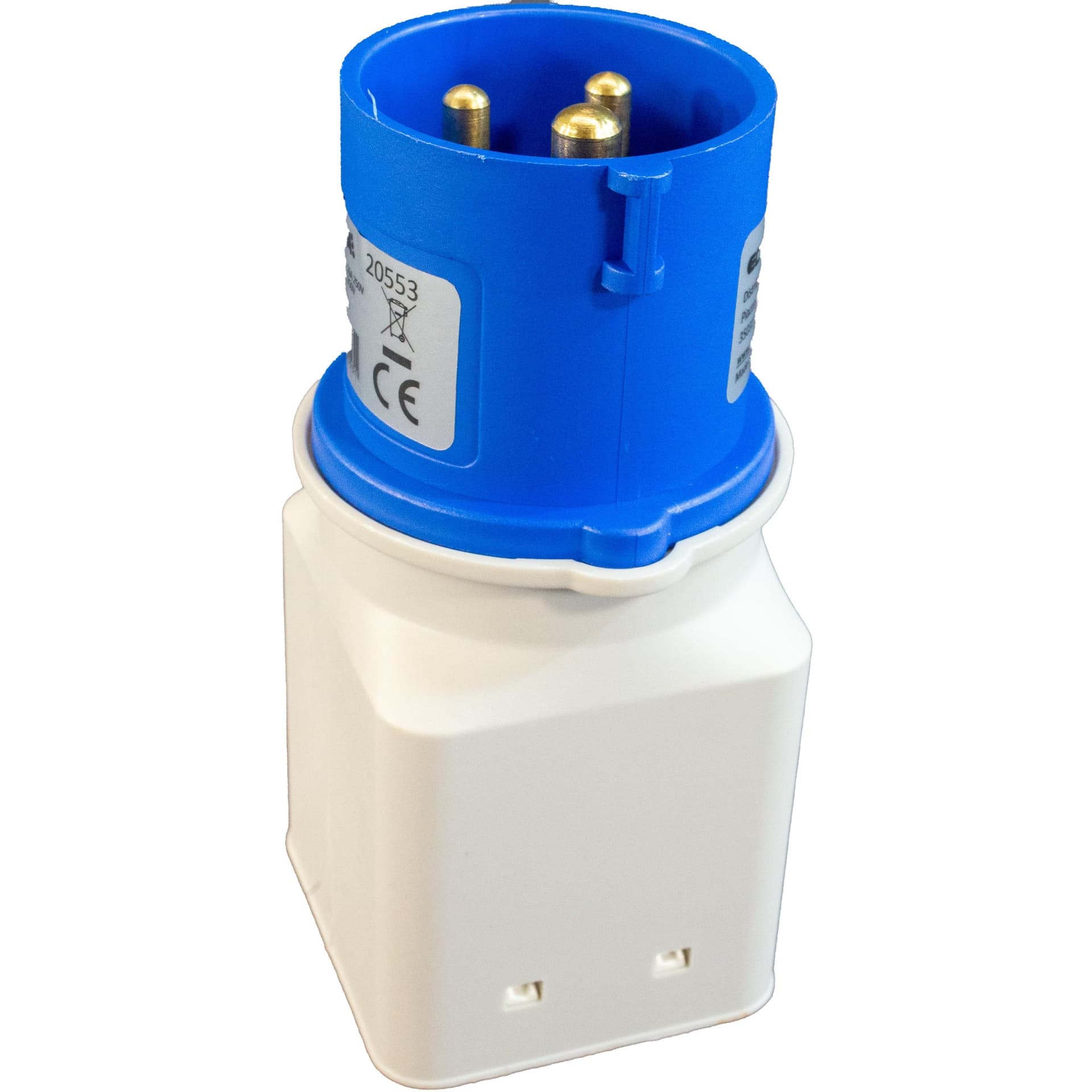 Adattatore Industriale Monofase - Spina CEE 16A - 2 Prese Bipasso 16A 220V - ElettroWatt.eu