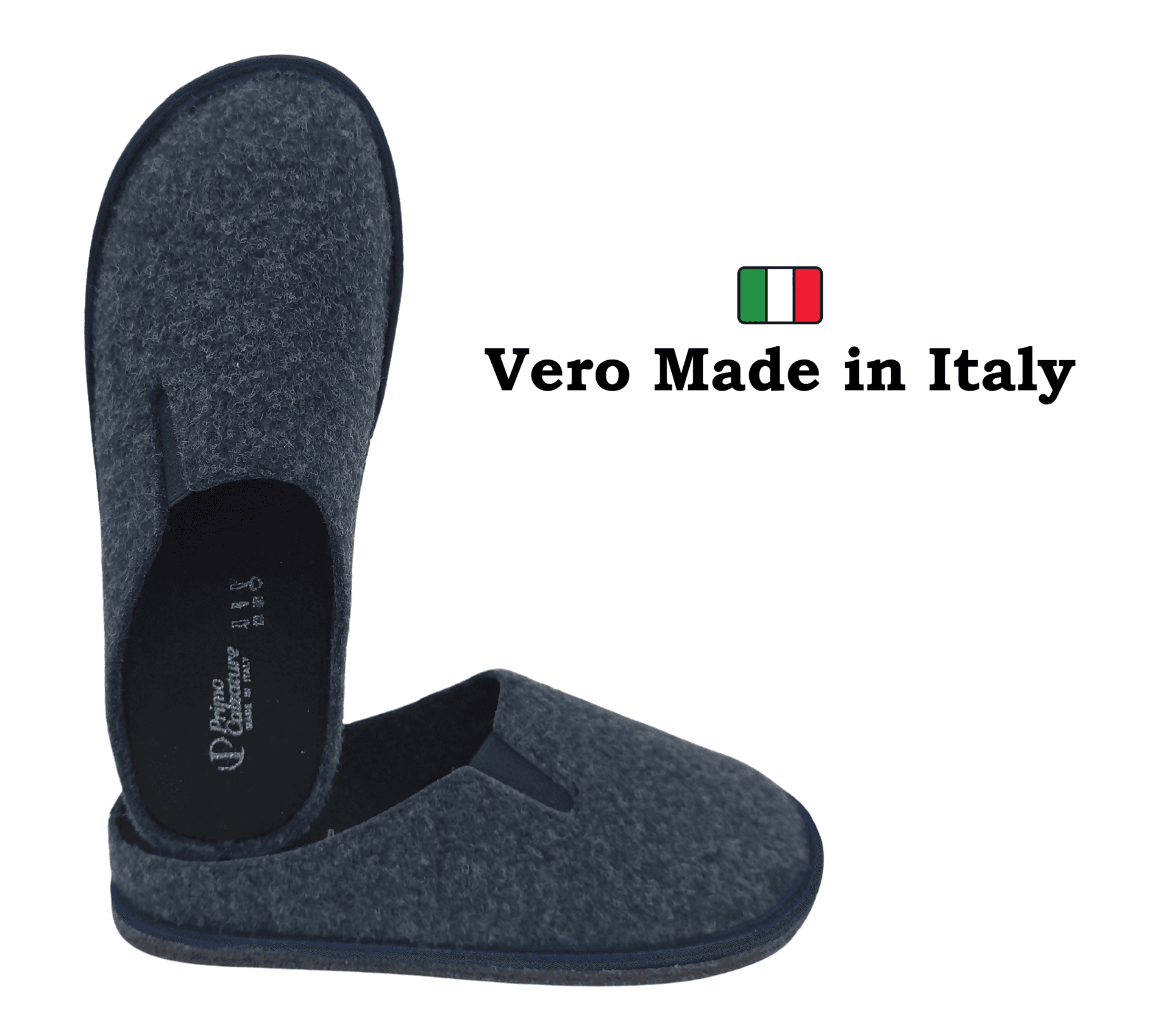 Primo Calzature Ottime Pantofole Chiuse da Uomo, Ciabatte Invernali per Casa, Soletta in Memory Foam, Plantare Estraibile, 100% Made in Italy in Pantofole Primo Calzature - Venezia, commercioVirtuoso.it