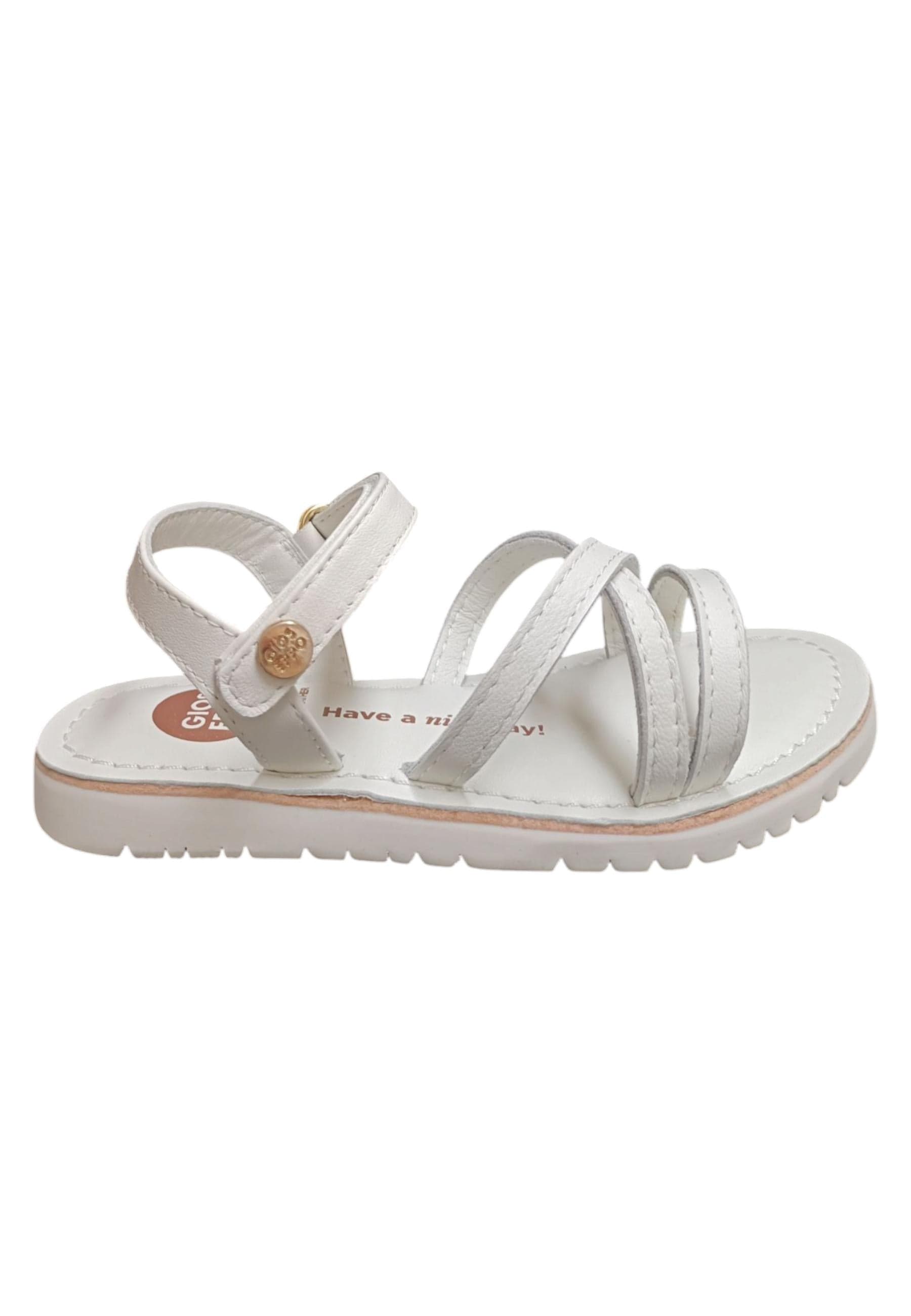 Sandalo bambina Gioseppo Tolland bianco pelle velcro comfort elegance - 6