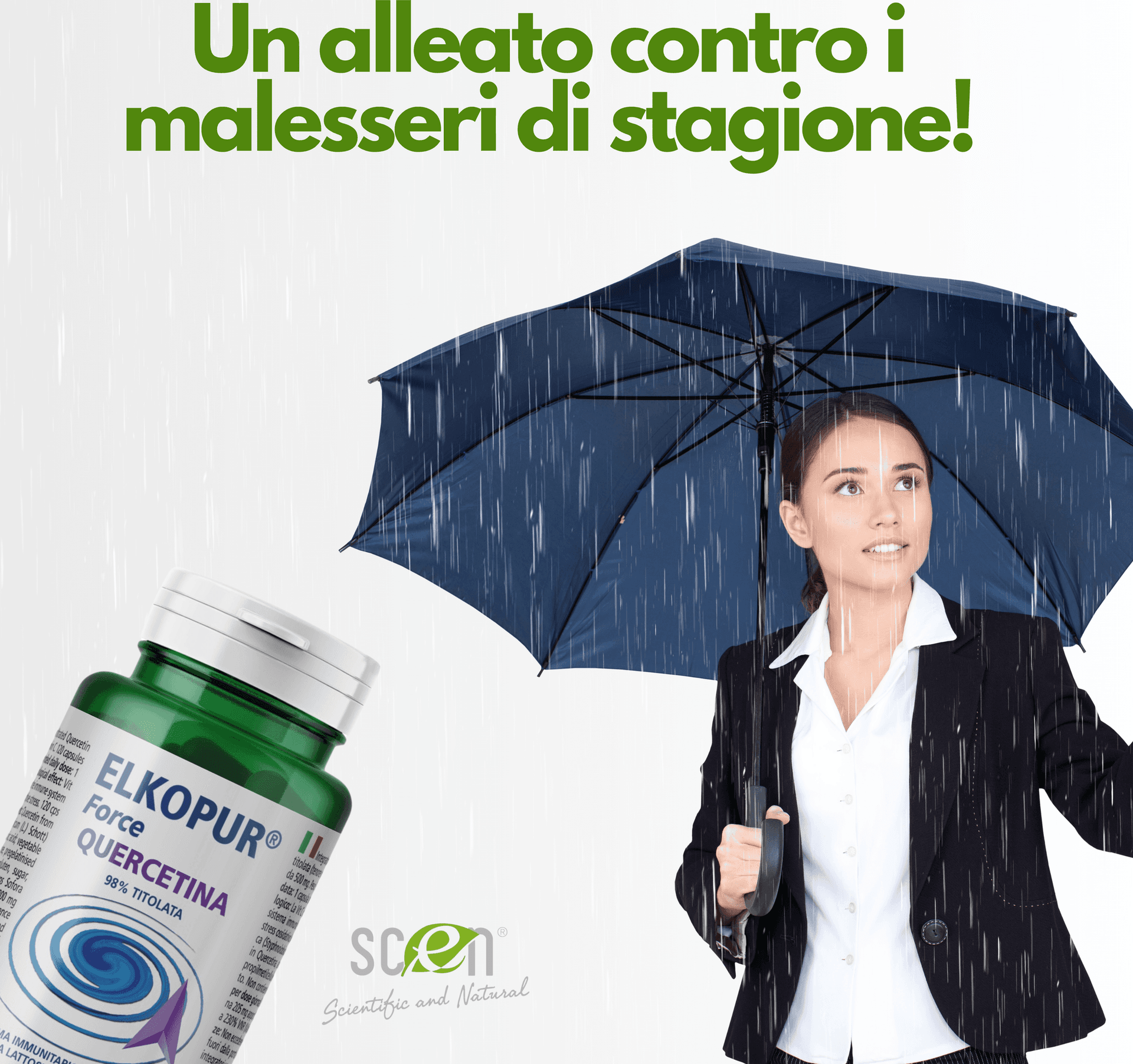 Elkopur Force Quercetina pura, 120 capsule da 500 mg. con 200 mg. di Quercetina titolata 98% in Quercetina, Vegetarian e Vegan ok, Rinforza il sistema immunitario, Antiossidante, prodotto in Italia in Quercetina Scen Scientific and Natural - Poggibonsi, commercioVirtuoso.it