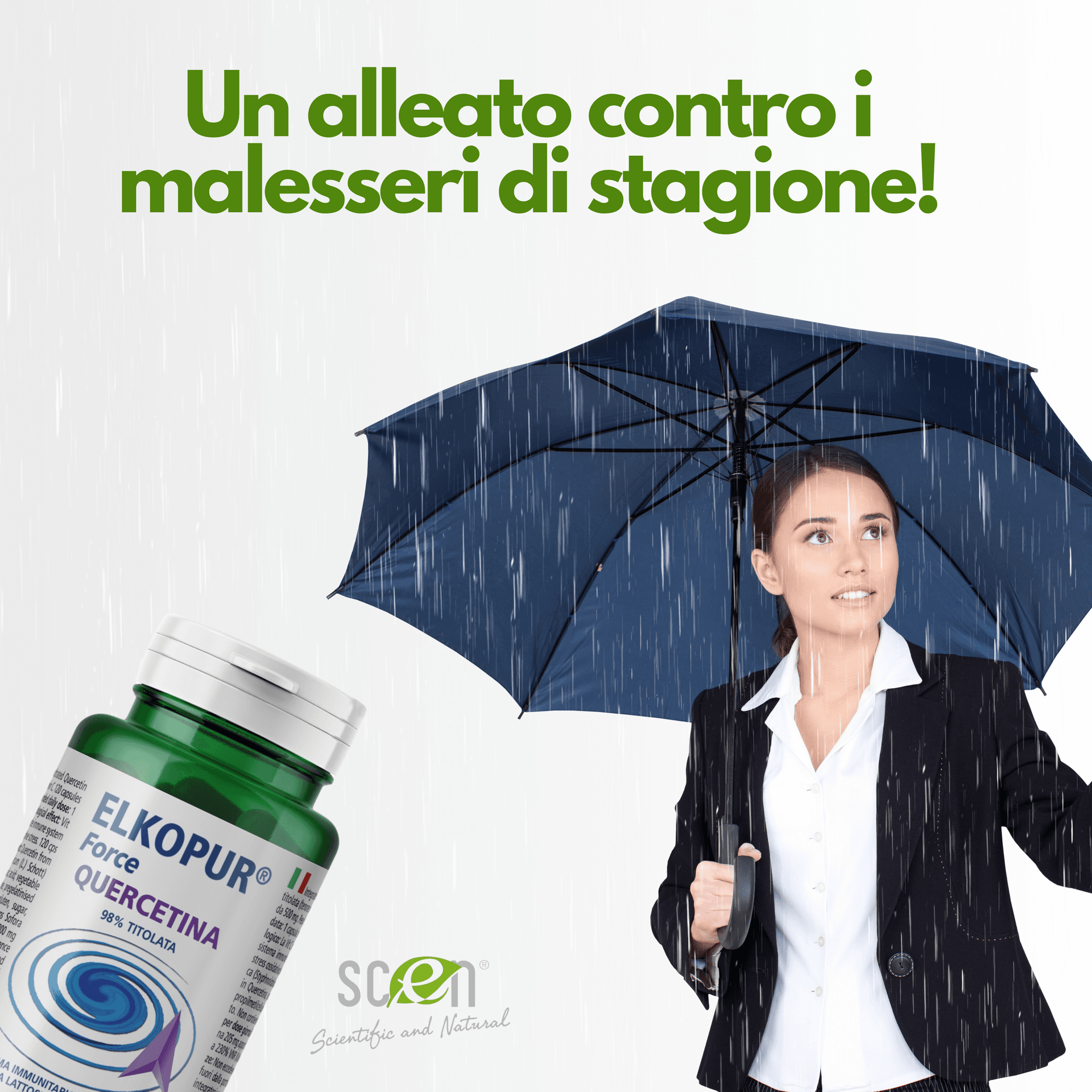 Elkopur Force Quercetina pura, 120 capsule da 500 mg. con 200 mg. di Quercetina titolata 98% in Quercetina, Vegetarian e Vegan ok, Rinforza il sistema immunitario, Antiossidante, prodotto in Italia in Quercetina Scen Scientific and Natural - Poggibonsi, commercioVirtuoso.it