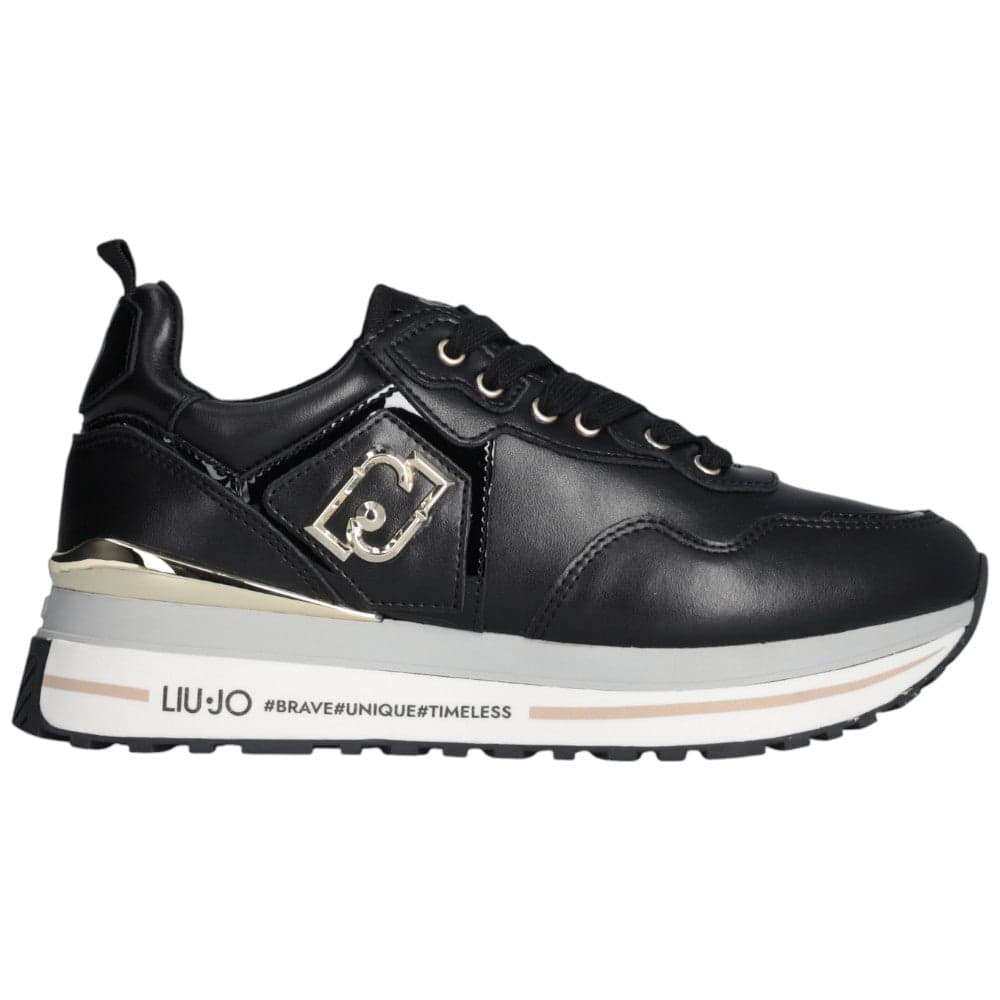 LIU JO sneakers nere in pelle MAXI WONDER in Sneaker casual Prodotti di Classe - Nocera Superiore, commercioVirtuoso.it