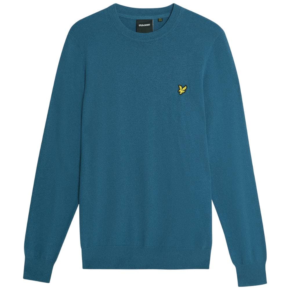 Lyle & Scott pullover merino blu acqua KN2110VC in Maglioni Prodotti di Classe - Nocera Superiore, commercioVirtuoso.it