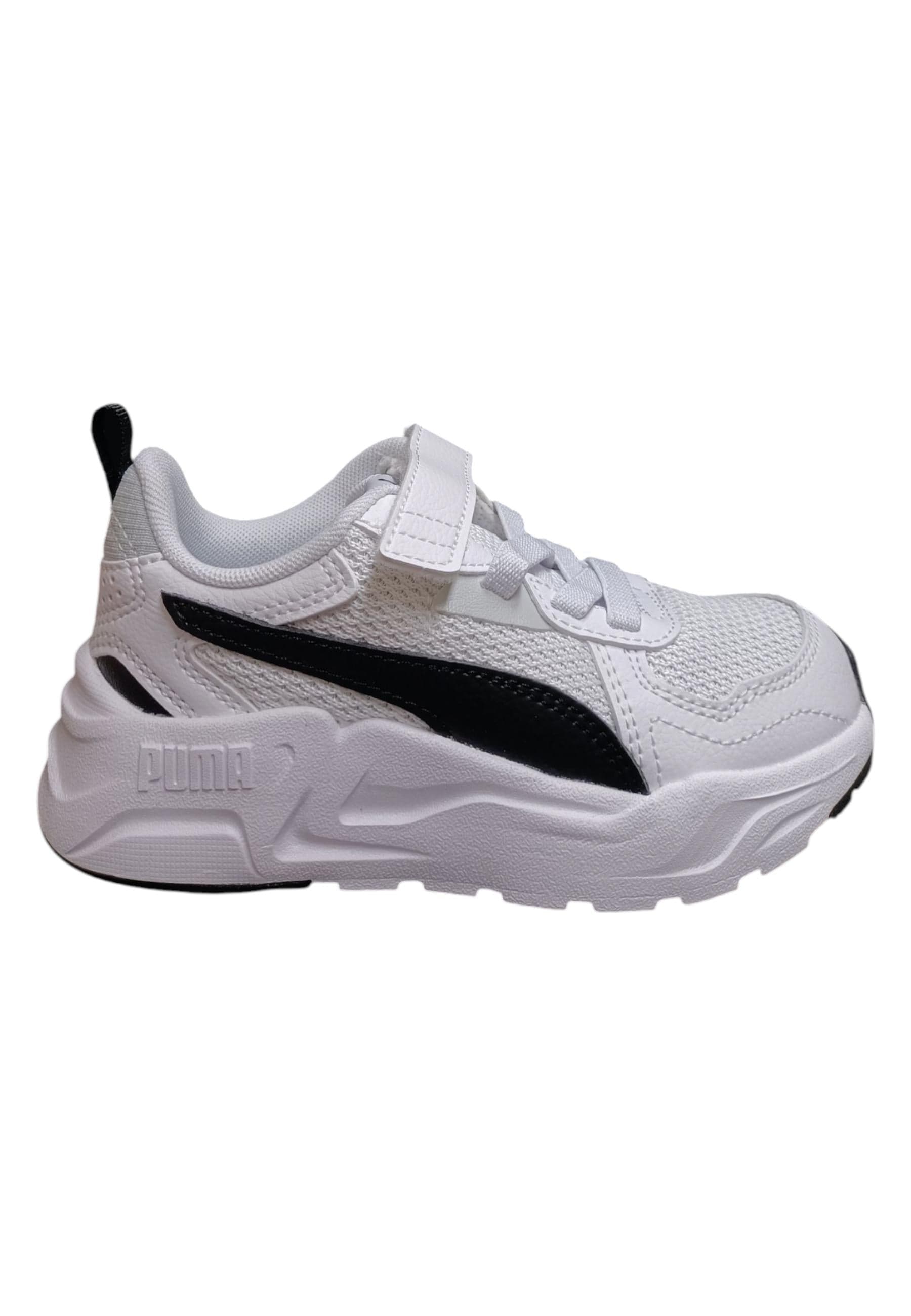 Scarpe sneakers Bambini e ragazzi PUMA TRINITY  bianco-nero laccio elastico e velcro - 6