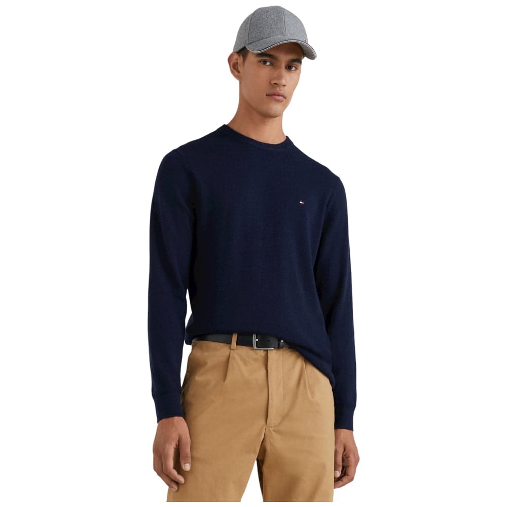 Tommy Hilfiger maglioncino uomo blu in Felpe senza cappuccio Prodotti di Classe - Nocera Superiore, commercioVirtuoso.it