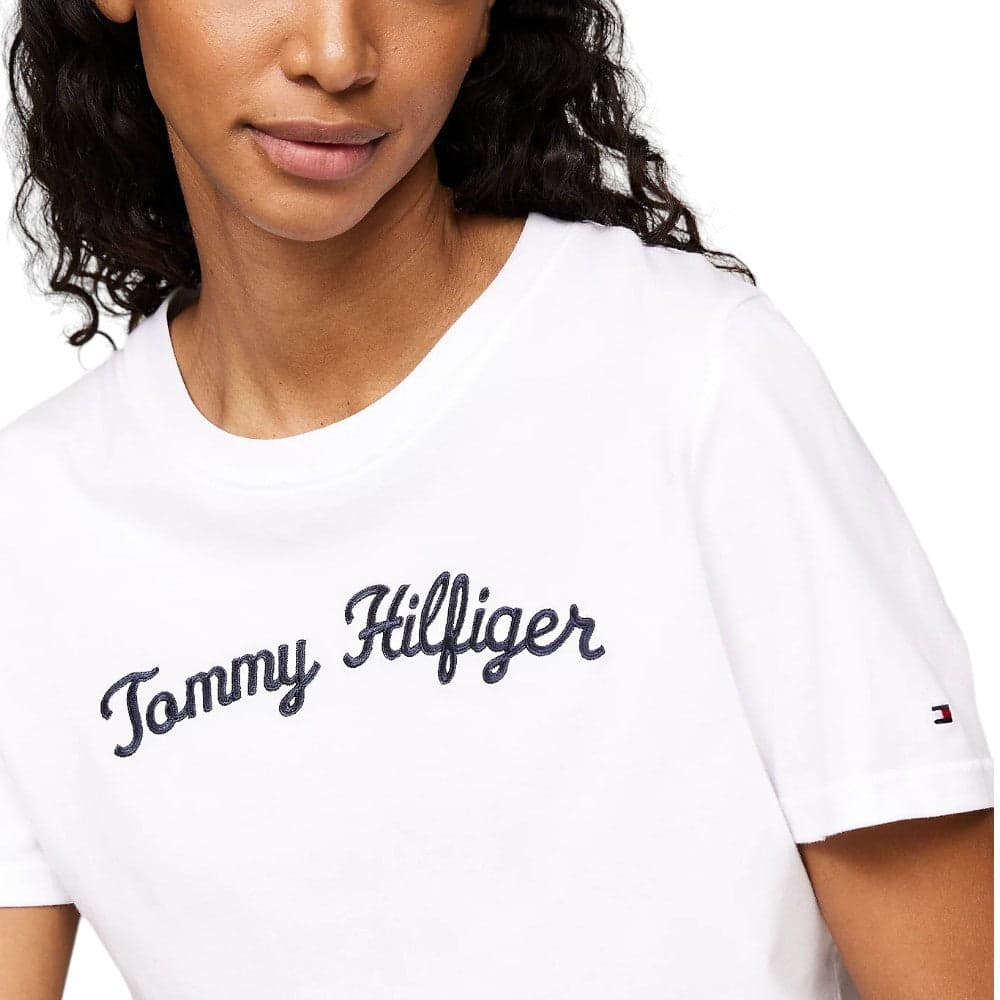 Tommy Hilfiger donna  t-shirt bianca WW0WW42589 T-shirt Tommy Hilfiger