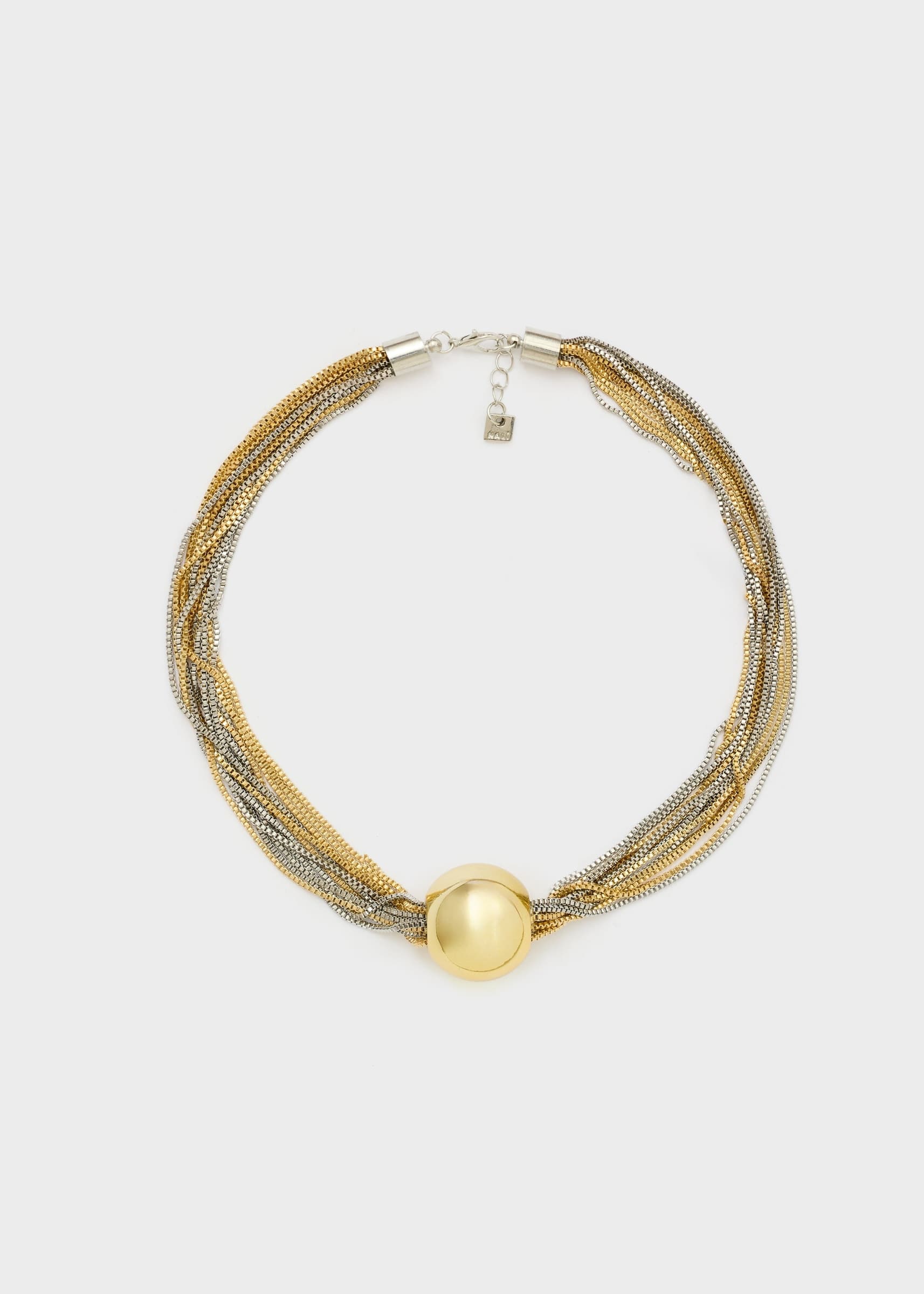 Collana multifilo con sfera oro e argento in Cinture Kanal 32 - Santa Maria di Licodia, commercioVirtuoso.it