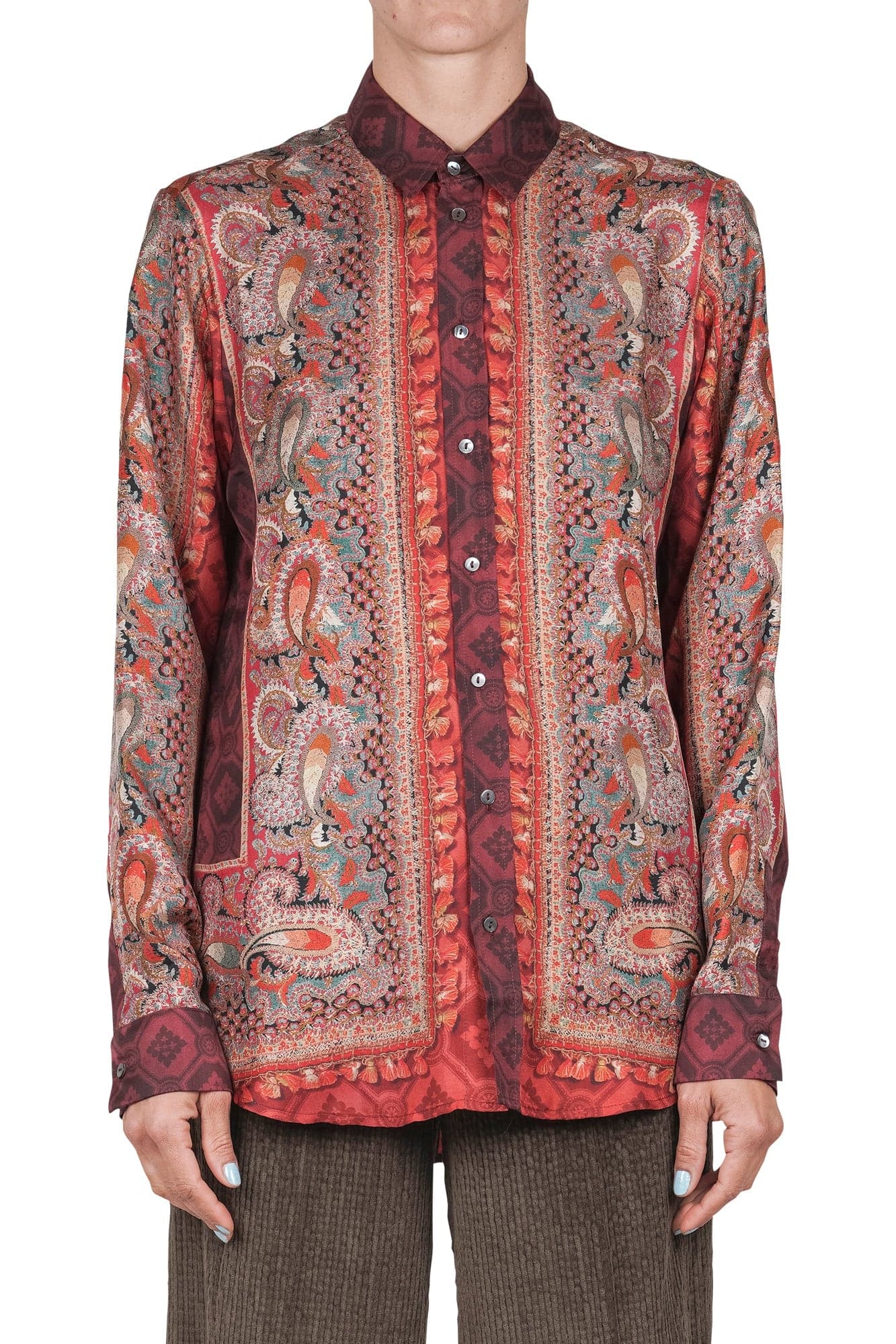 PIERRE-LOUIS MASCIA Pierre-Louis Mascia - Camicia - 460172 - Fantasia Bordeaux da donna in Bluse e camicie Drestige - Casamassima, commercioVirtuoso.it
