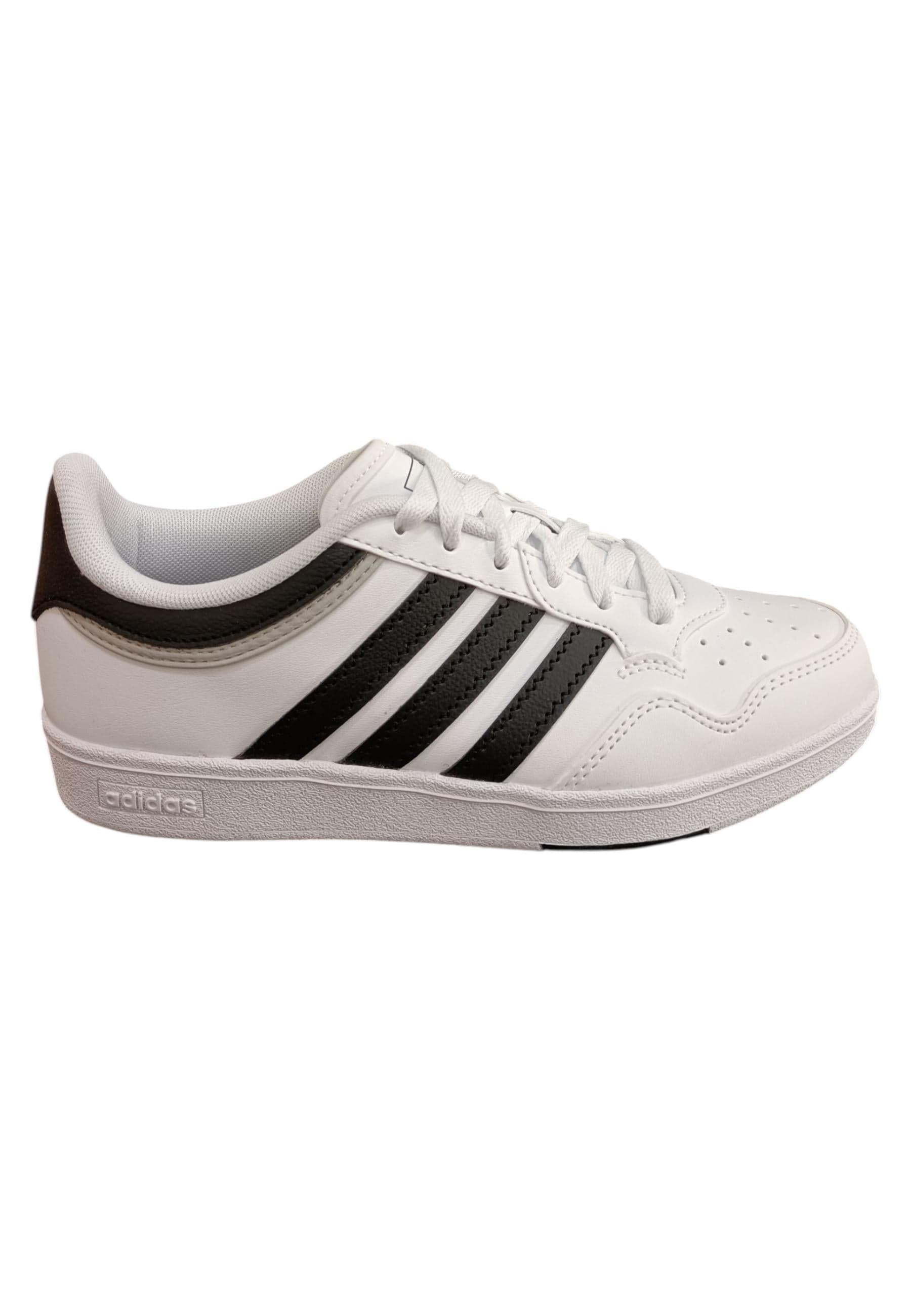 sarpe sneakers Bambini e ragazzi adidas hoops  bianco-nero laccio - 9