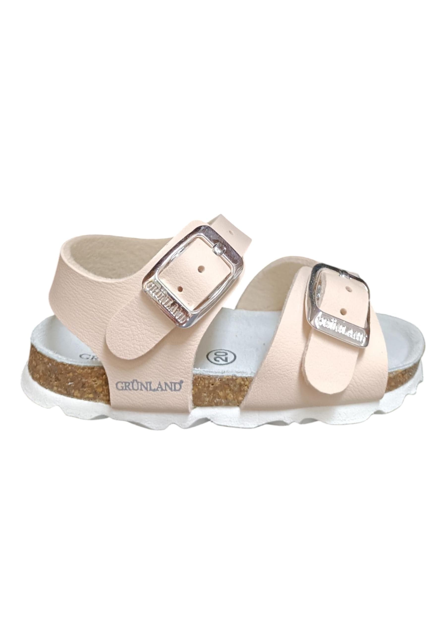 Sandalo bio bambino Grunland Junior 0027 pesca pelle sughero fibbia comfort - 6