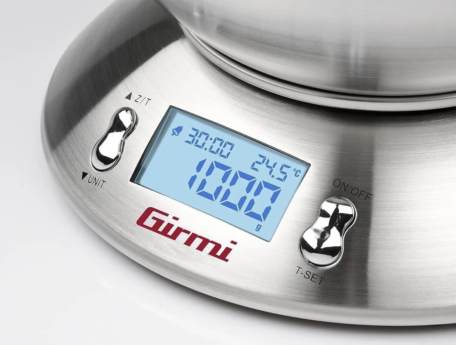 Girmi PS85 Bilancia da cucina digitale con ciotola acciaio inox pesa alimenti 1 G -5 Kg Display Led Argento Grigio in Capesante Solgeny - Besate, commercioVirtuoso.it