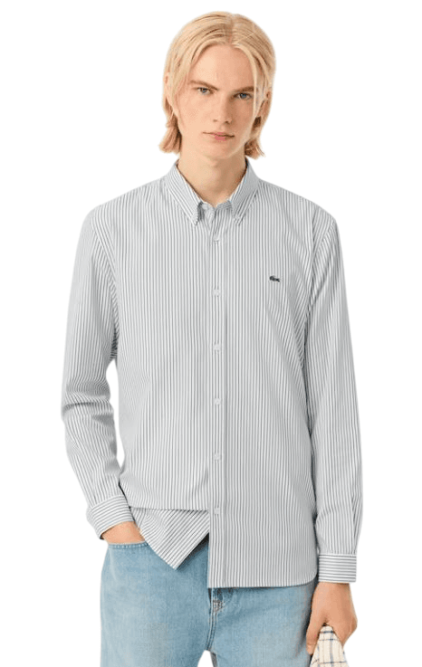 Lacoste Camicie Bianco da uomo in Camicie casual Drestige - Casamassima, commercioVirtuoso.it