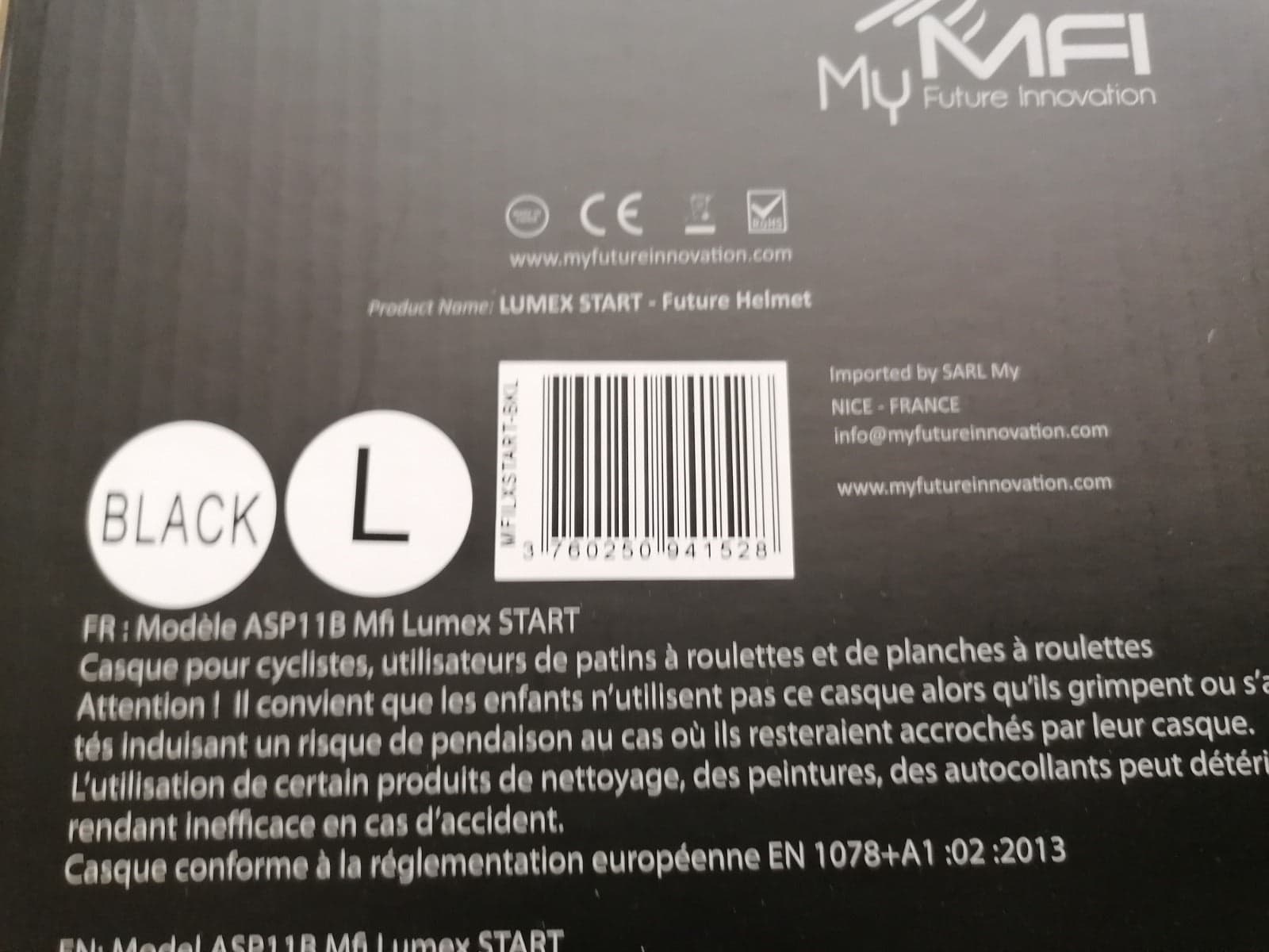 MFI - CASCO LUMEX START BLACK TG L (58-61) in Caschi a 360° Stockdoc - Terni, commercioVirtuoso.it