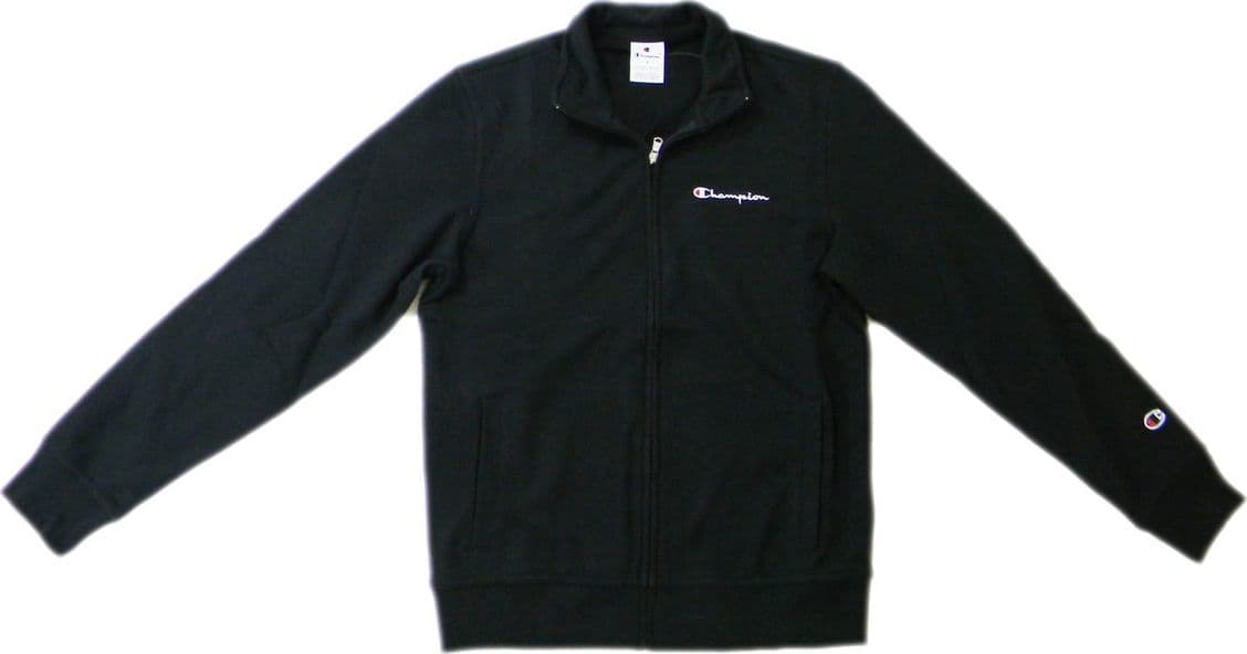 Champion FULL ZIP SWEATSHIRT Heavy Soft Compact Spring Poly Terry Uomo Nero