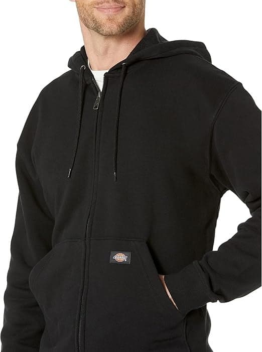 Dickies EVERYDAY FLEECE ZIP HOODIE, Sweatshirt Uomo, Nero (Black) in Felpe con cappuccio 3A Moda Mare Sport - Bellaria Igea Marina, commercioVirtuoso.it