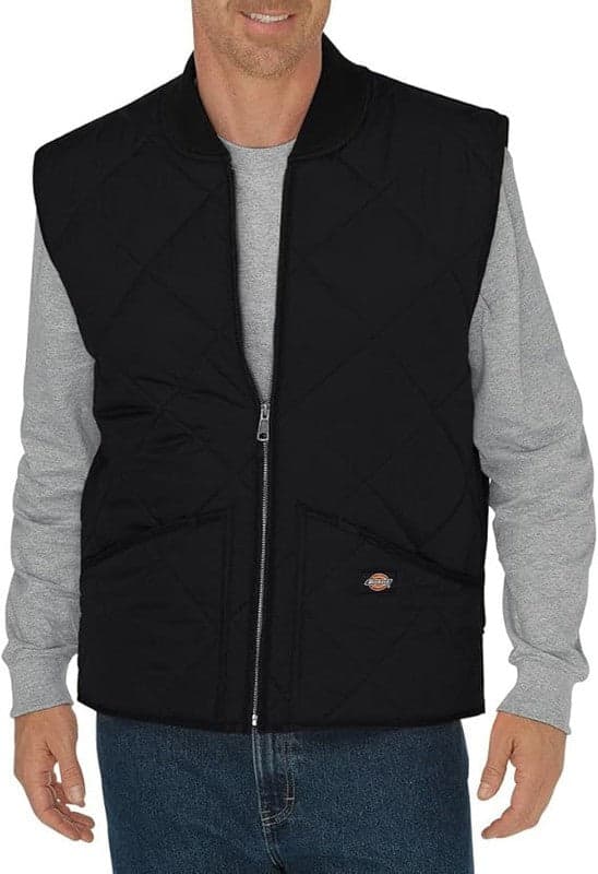 Dickies Uomo, Gilet trapuntato Diamond, Nero in Gilet 3A Moda Mare Sport - Bellaria Igea Marina, commercioVirtuoso.it
