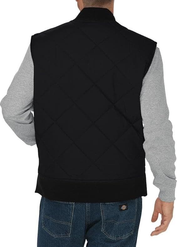 Dickies Uomo, Gilet trapuntato Diamond, Nero in Gilet 3A Moda Mare Sport - Bellaria Igea Marina, commercioVirtuoso.it