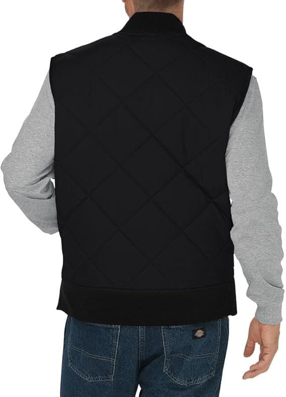 Dickies Uomo, Gilet trapuntato Diamond, Nero in Gilet 3A Moda Mare Sport - Bellaria Igea Marina, commercioVirtuoso.it