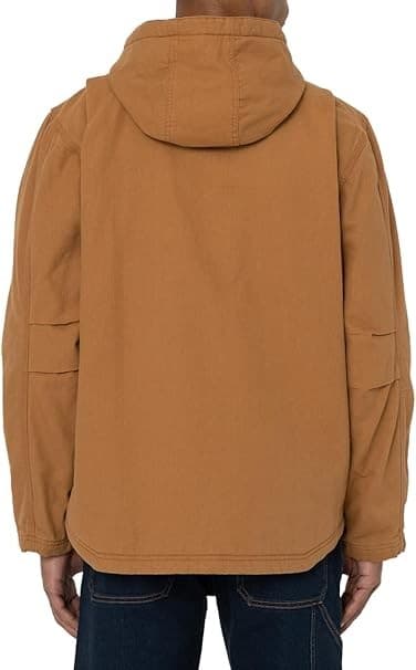 Dickies Uomo, Giacca con cappuccio in cotone d'anatra foderata in sherpa, MARRONE DUCATO in Giacche 3A Moda Mare Sport - Bellaria Igea Marina, commercioVirtuoso.it