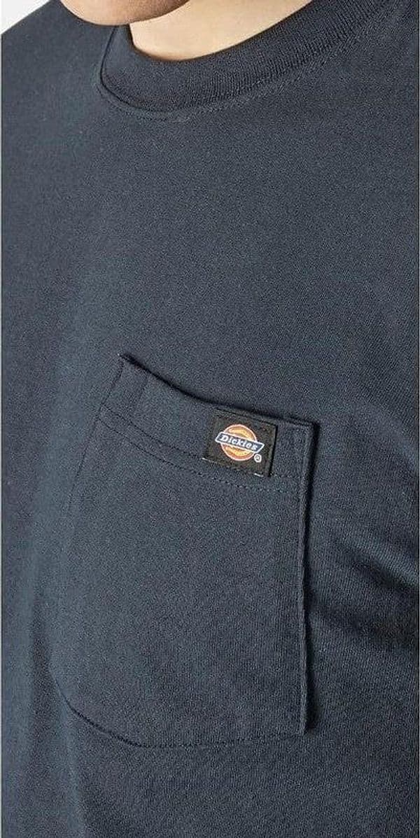 Dickies HEAVYWEIGHT LS POCKET TEE RELAXED, T-shirt Uomo, Blu (Dark Navy) in T-shirt 3A Moda Mare Sport - Bellaria Igea Marina, commercioVirtuoso.it