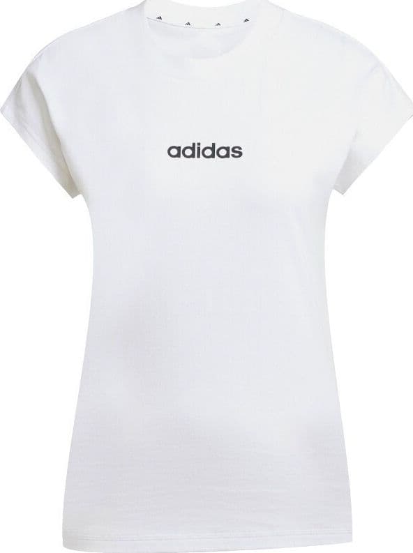 adidas Essentials Linear donna Cotton Tee - White/Black