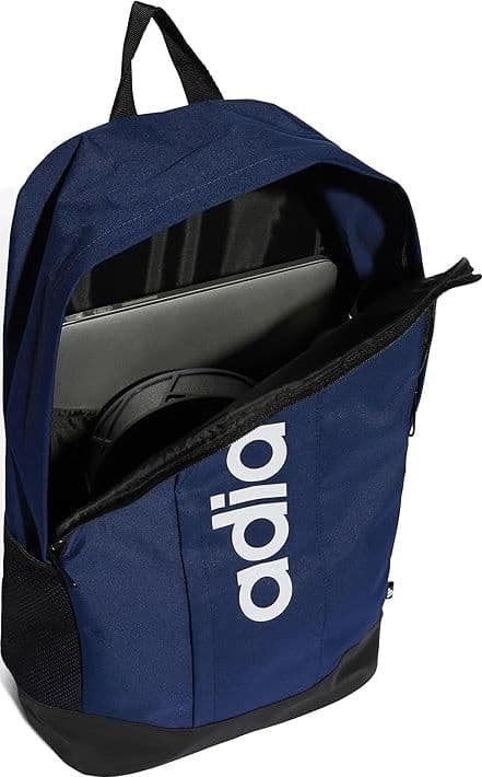 adidas Unisex - Adulto LINEAR BACKPACK, dark blue/white, One Size in Zaini Casual 3A Moda Mare Sport - Bellaria Igea Marina, commercioVirtuoso.it